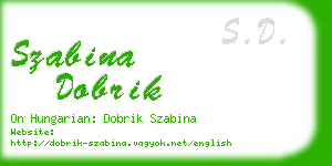 szabina dobrik business card